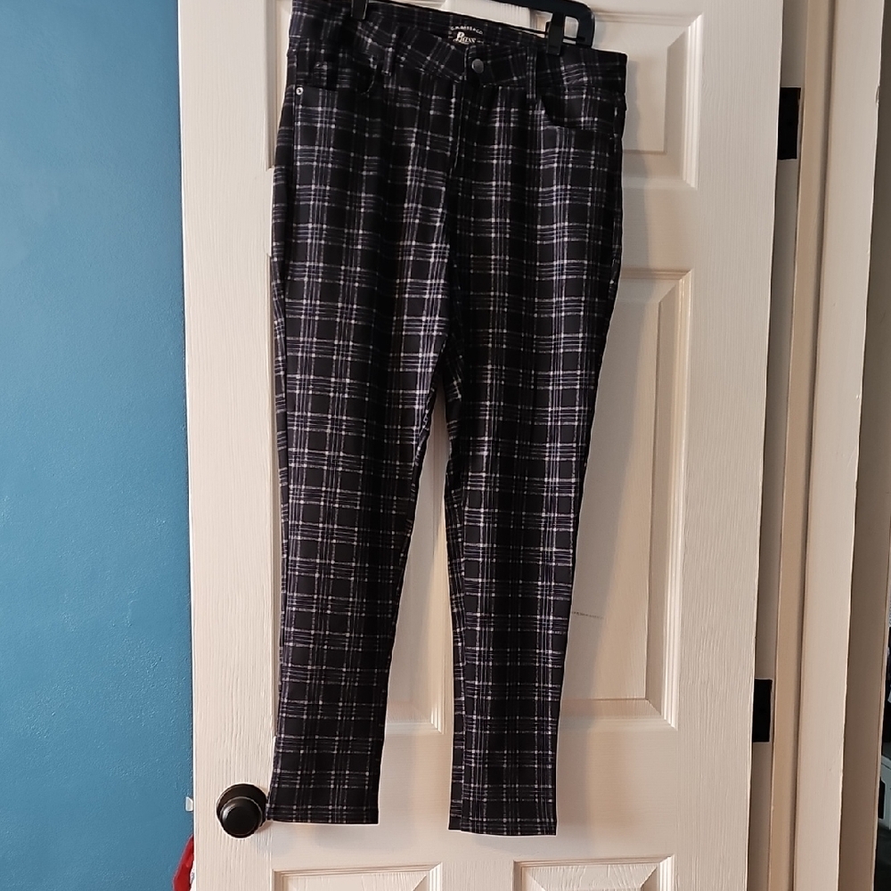Black and White Plaid Pants